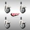 Service Caster 4 Inch 316SS Thermoplastic Rubber Swivel 1 Inch Stem Caster Set Lock Brake SCC-SS316TTLEX20S414-TPRB-1-4 - alternate 4